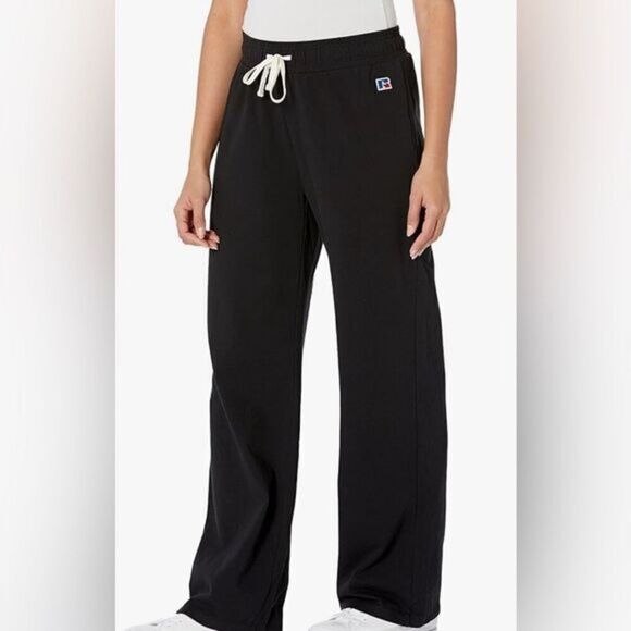 NWT Russell Athletic Women’s Black Jersey Pull On Athletic Pants  - Size M - Picture 1 of 7